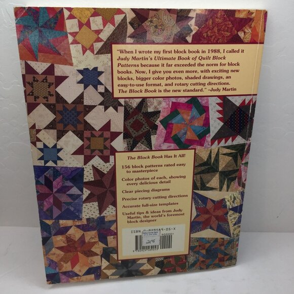 Vintage 1998 The Block Book Judy Martin Quilt Pattern Designs Ideas Rotary Shape - Picture 12 of 12